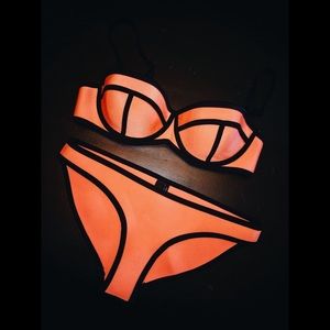 TRIANGL x Neon Orange Neoprene Poppy Bikini Set